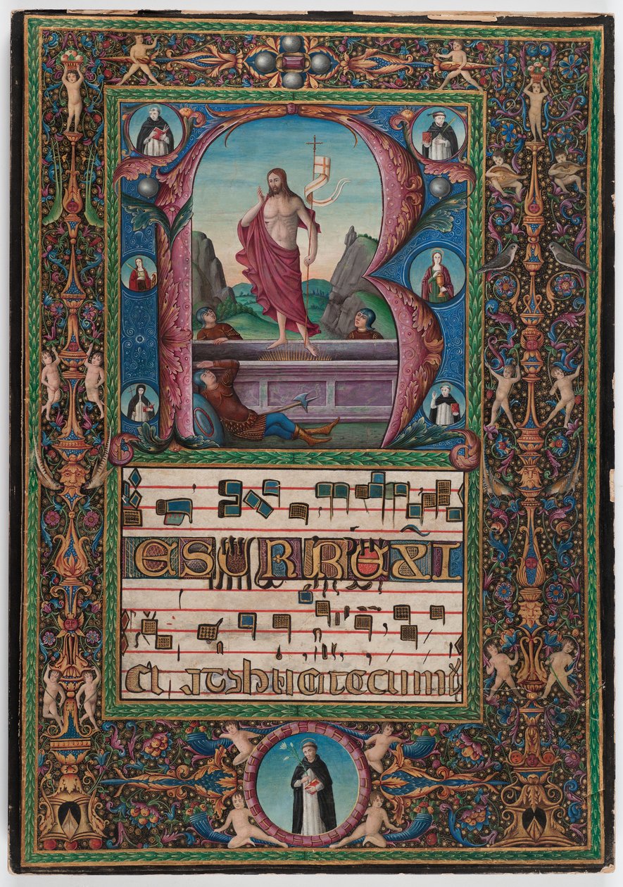 The Resurrection, severní Itálie, cca 1500 (tempera na pergamenu) od Italian School