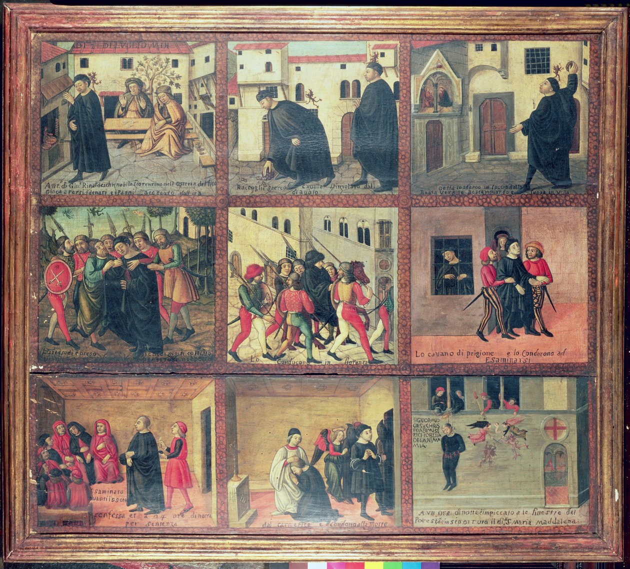 Příběh Antonia di Giuseppe Rinaldeschiho, florentského šlechtice, florentská škola (viz detail 52655) od Italian School