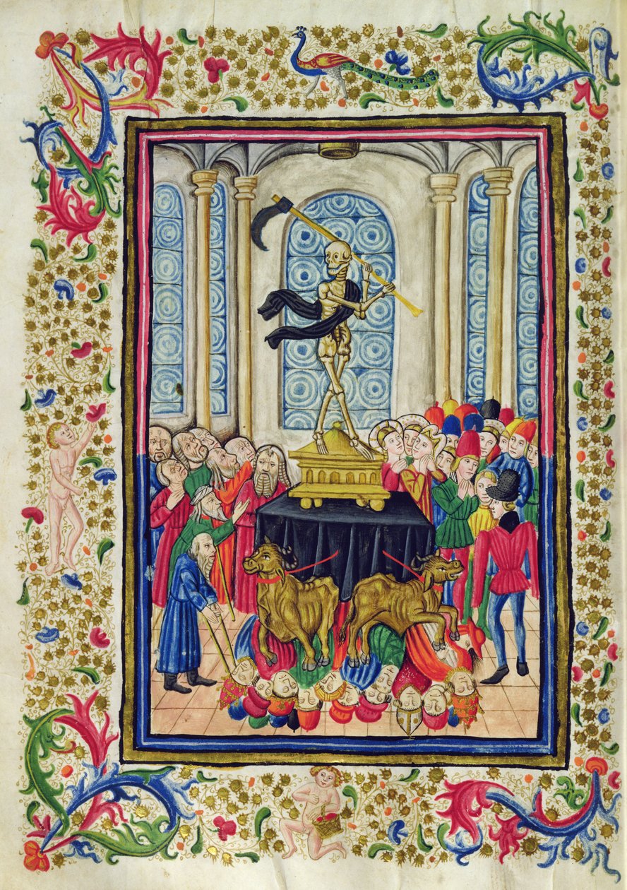 The Triumphs: The Triumph of Death (akvarel na papíře) od Italian School