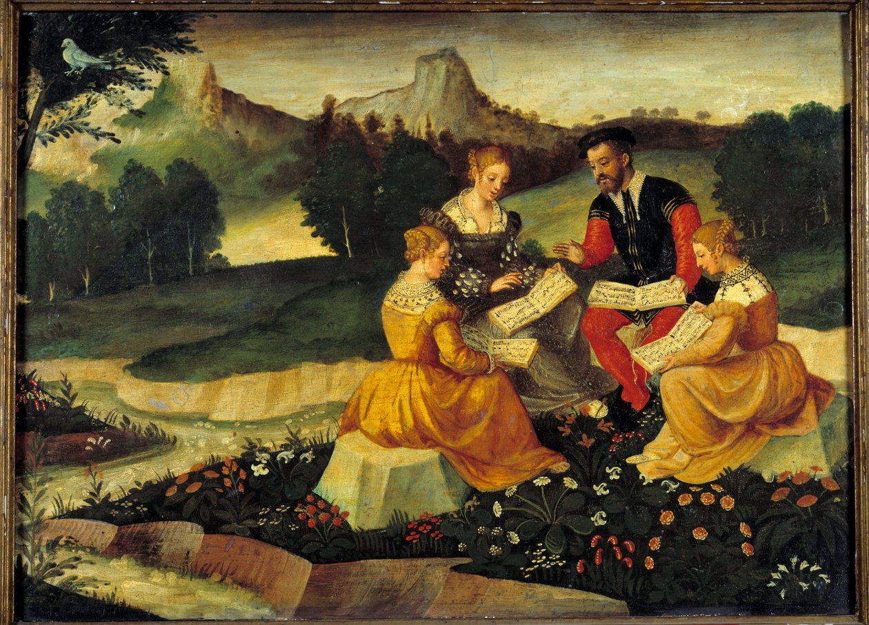 Vokální koncert Malba italské školy. 16. století. Bourges, Hotel Lallemant od Italian School