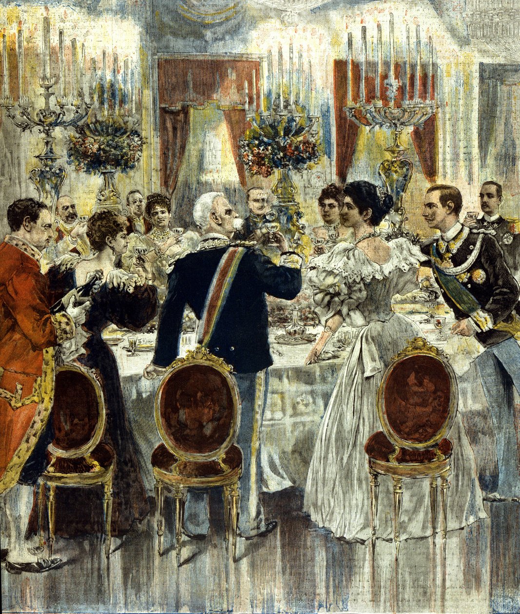 Svatba Viktora Emanuela III. a Heleny Černé Hory se konala v paláci Quirinale v Římě. 1896. od Italian School