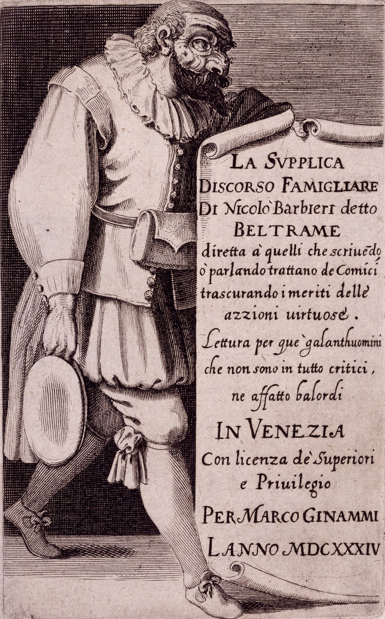Titulní strana „Petice“ od Niccolo Barbieriho, Benátky od Italian School