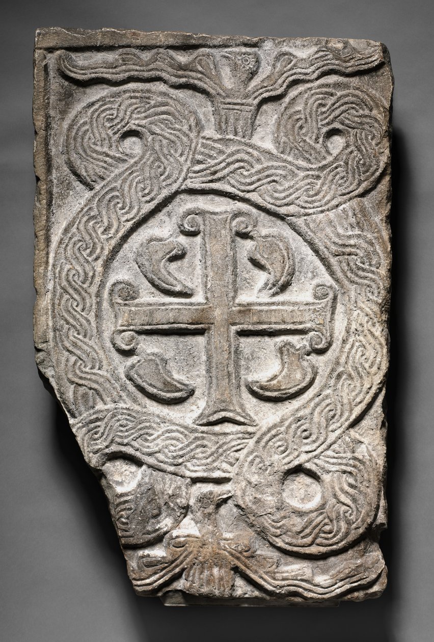 Transenna Panel s křížem, lombardský, 700-800 od Italian School