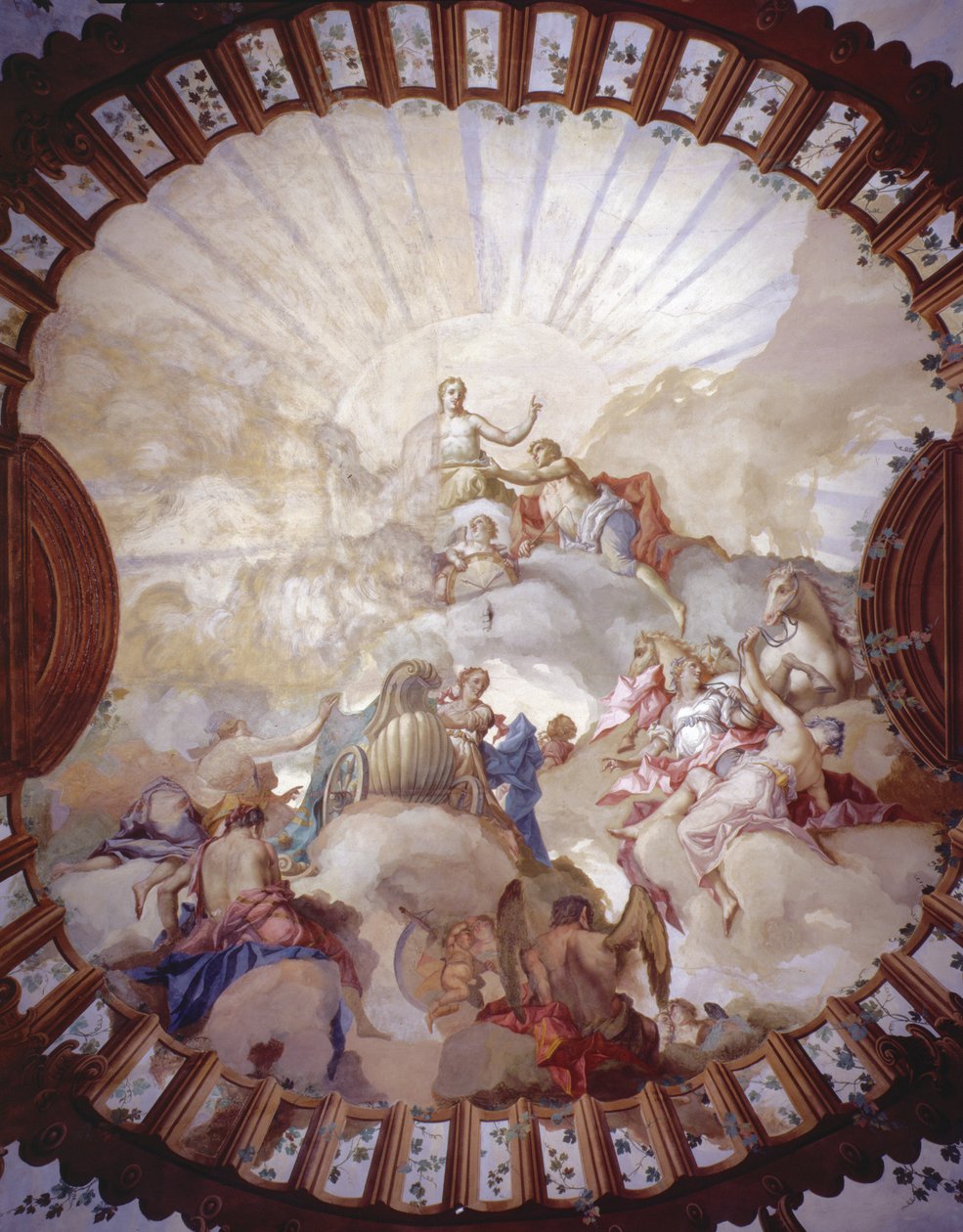 Triumf císařovny Marie Terezie Rakouské (1717-80) (nástropní malba) od Italian School