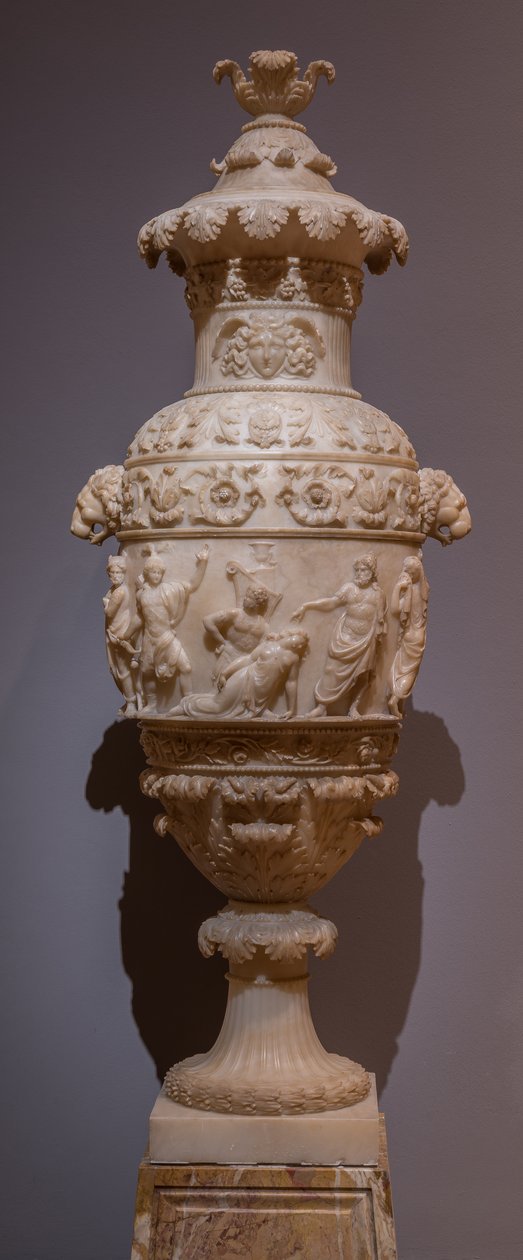 Váza s klasickou scénou, cca 1825 (alabastr) od Italian School