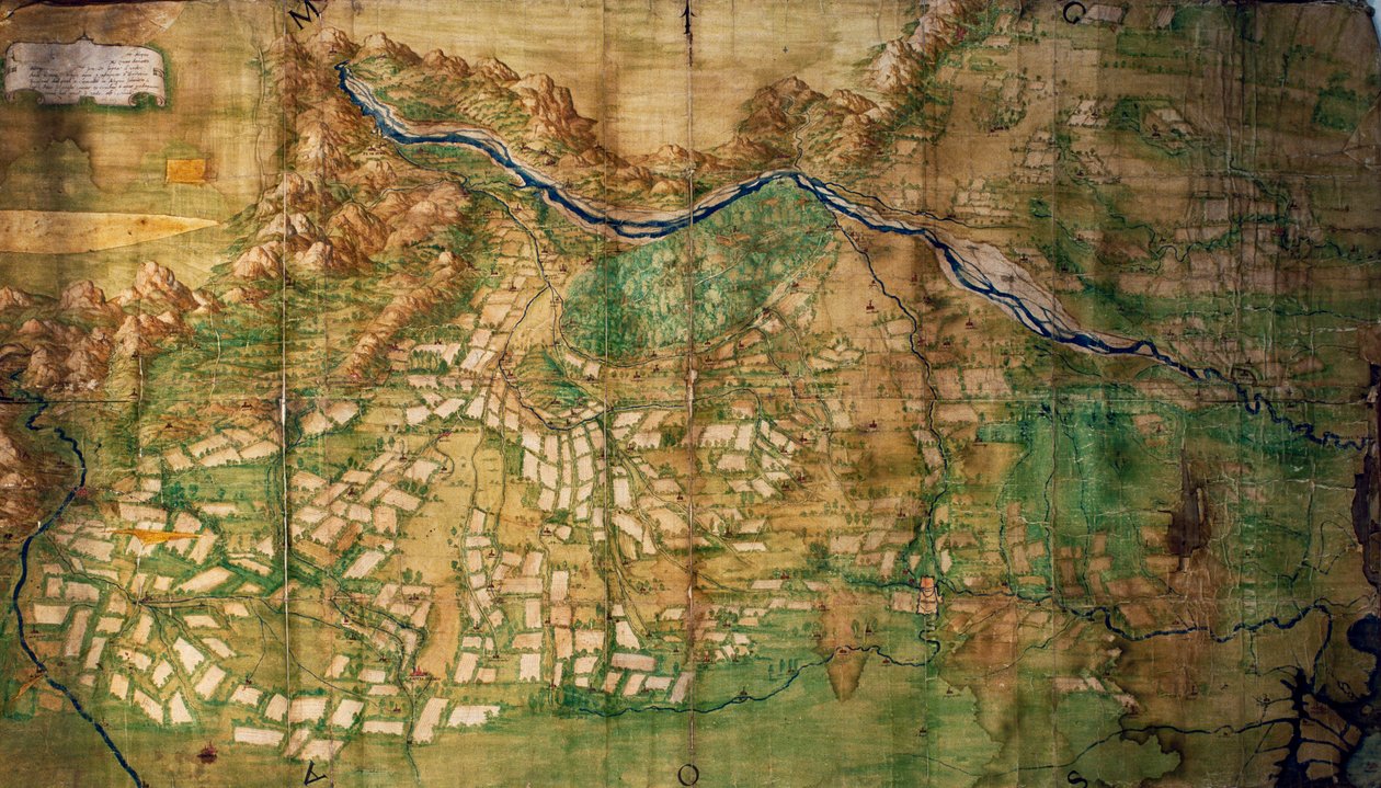 Území Veneto mezi Brentou a Piave, mapa, Itálie od Italian School
