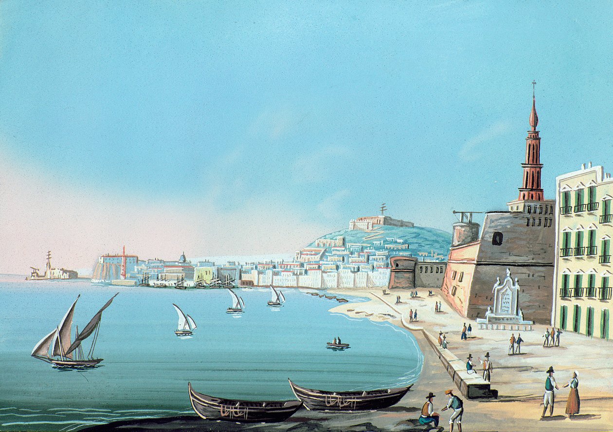 Pohled na Neapol z Karmíny, asi 1845 od Italian School