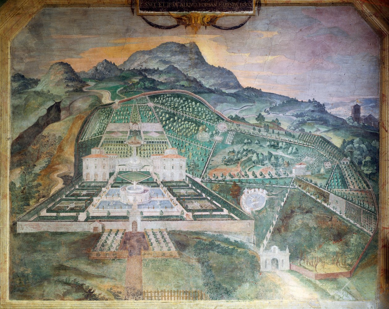 Vila Lante v Bagnaie, cca 1581 (čerstvé) od Italian School