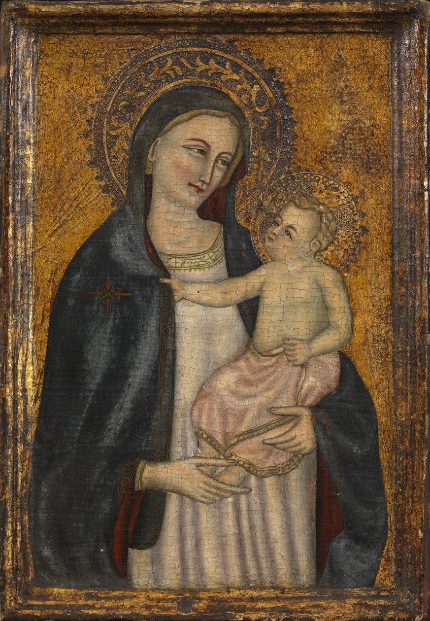 Panna a dítě, padělek díla kolem roku 1450, kolem roku 1900-20 od Italian School