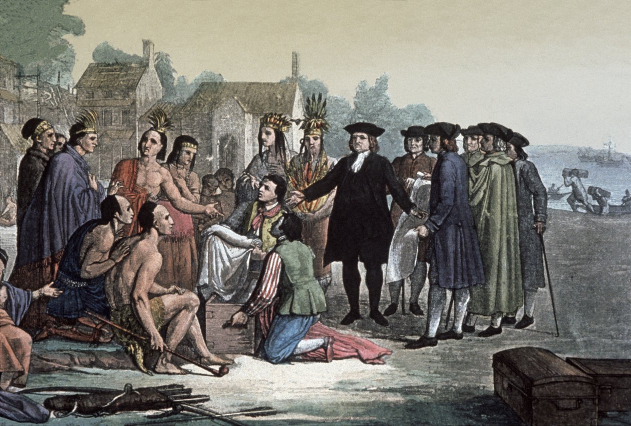 William Penn, asi 1820 (rytina) od Italian School
