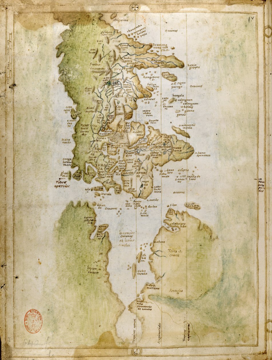 Mapa světa, atlas Portolan, Vesconte de Maggiolo od Italian School