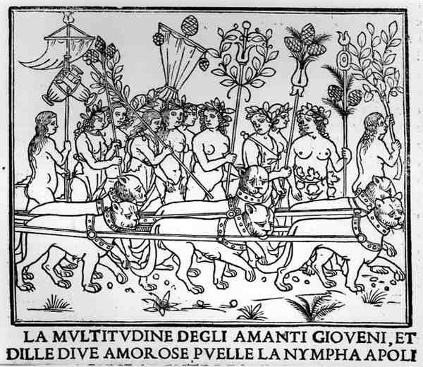 Množství mladých milenců a řekněte to milující divas pvelle la nympha apoli od Italian School Italian School
