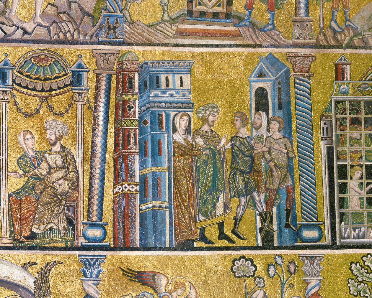 Josef obviněný Potifarem (mozaika) od Italian school