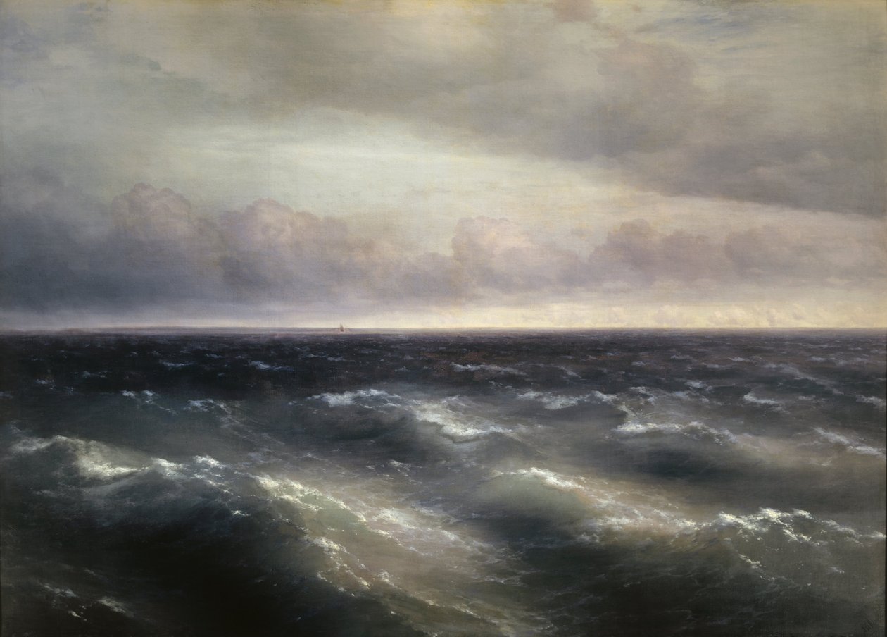 Černé moře (na Černém moři začíná hrát bouře) od Ivan Konstantinovich Aivazovsky
