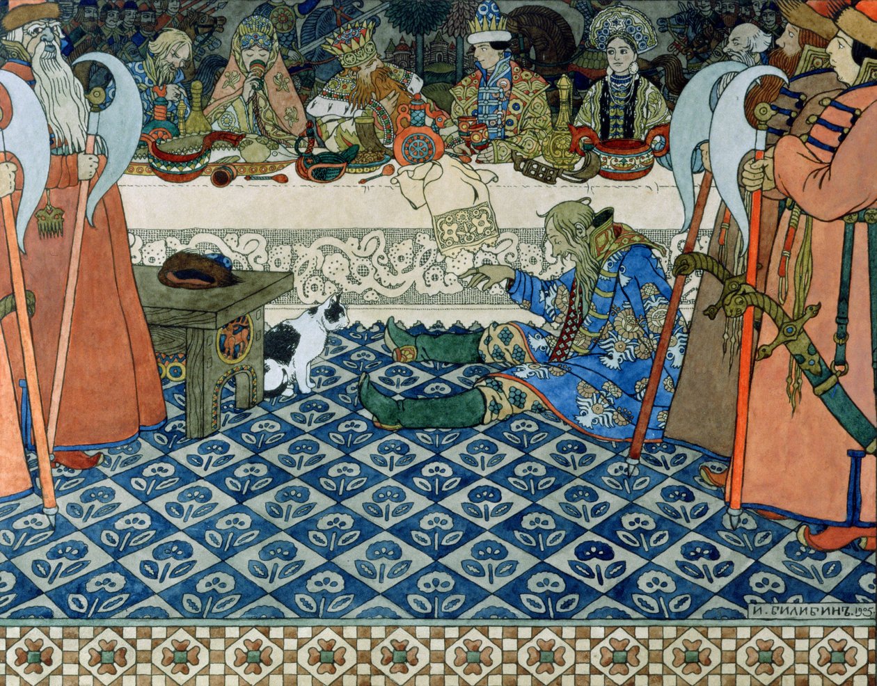 Ilustrace k „Pohádce o caru Saltanovi“ Alexandra Puškina, 1905 od Ivan Yakovlevich Bilibin