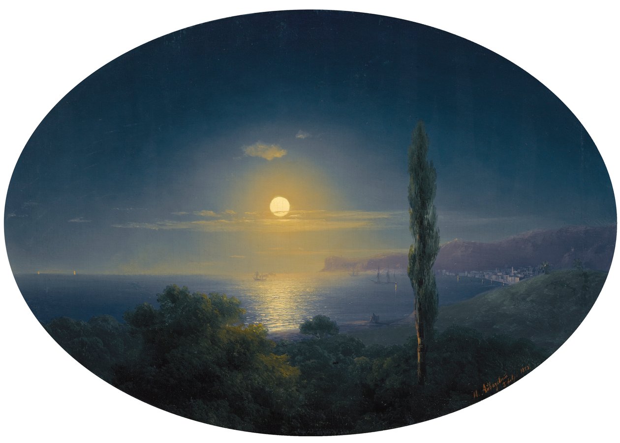 Krymské pobřeží za svitu měsíce od Ivan Konstantinovich Aivazovsky