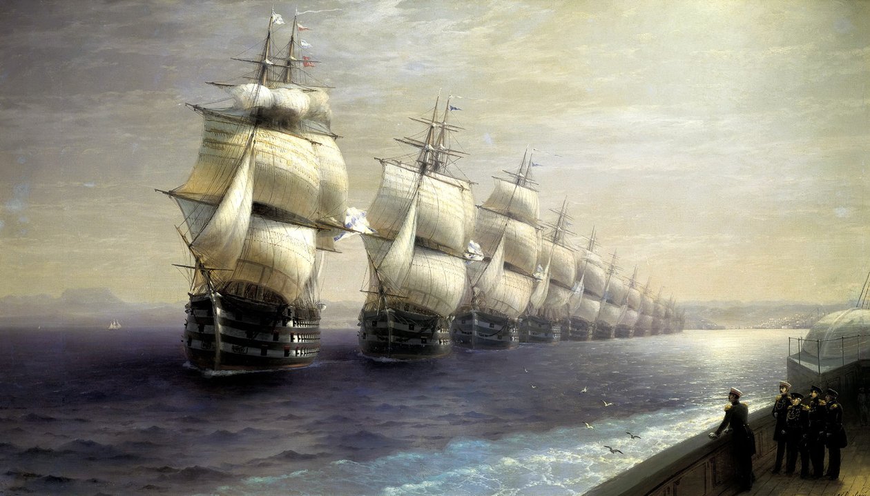 Přehlídka Černomořské flotily v roce 1849, 1886 od Ivan Konstantinovich Aivazovsky