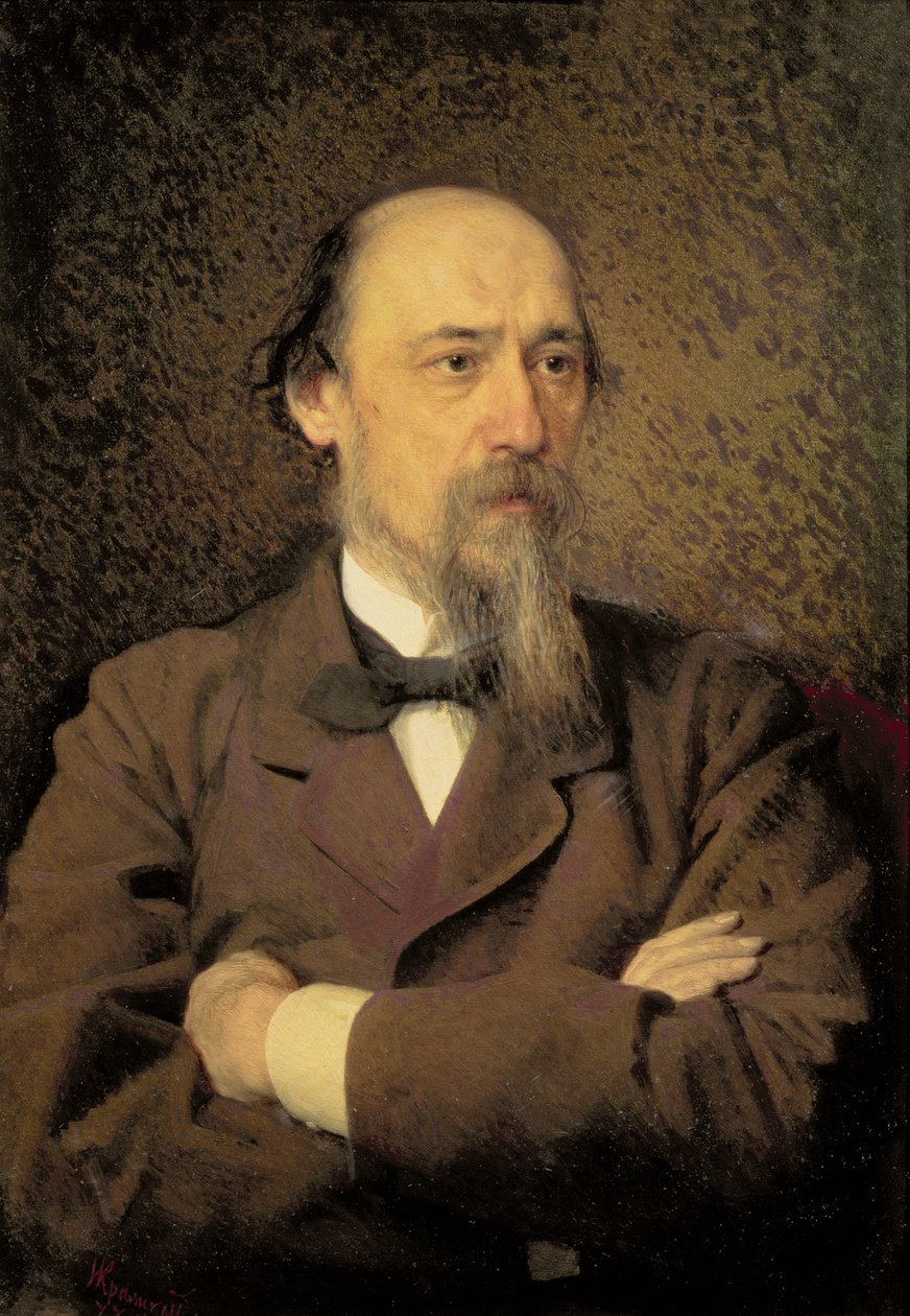 Portrét Nikolaje Alekseeviče Nekrasova, 1877 od Ivan Nikolaevich Kramskoy