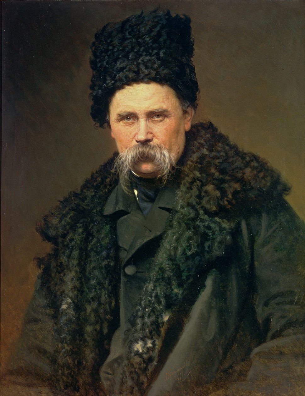 Portrét ukrajinského autora Tarase Grigoroviče Ševčenka (1814-61), 1871 od Ivan Nikolaevich Kramskoy
