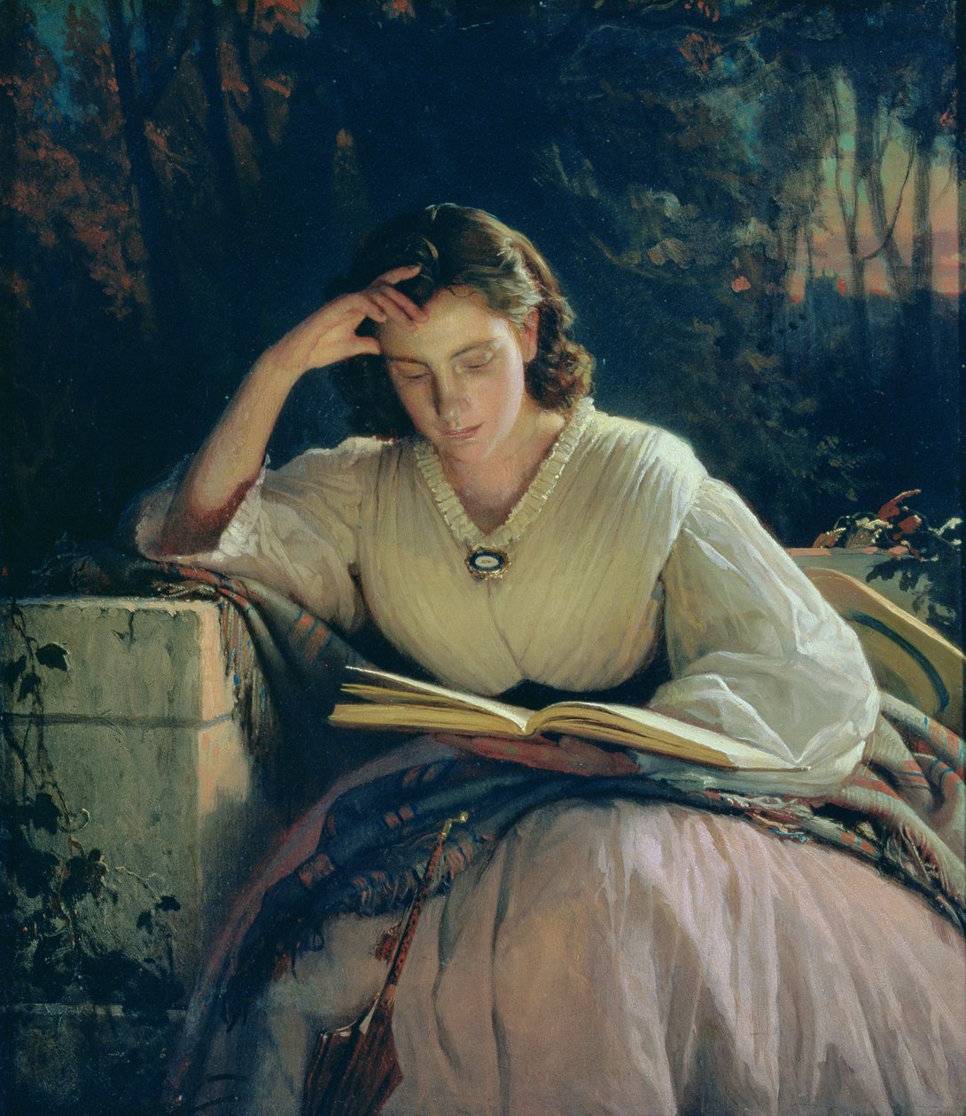 Reading (portrét umělcovy manželky), 1863 od Ivan Nikolaevich Kramskoy
