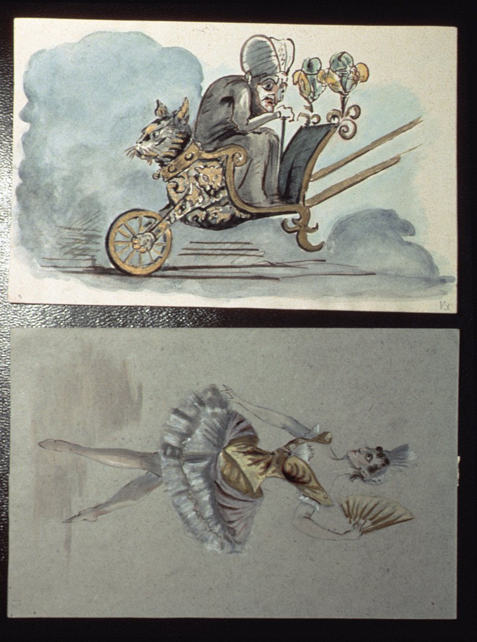 Kostýmní návrhy pro balet „Šípková Růženka“ od Čajkovského (1840-93) kolem roku 1890 od Ivan Vsevolozhsky