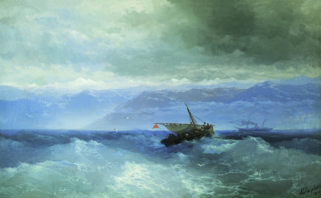rusky: "Kavkazské hory od moře" Kavkazské hory od moře od Ivan Aivazovsky