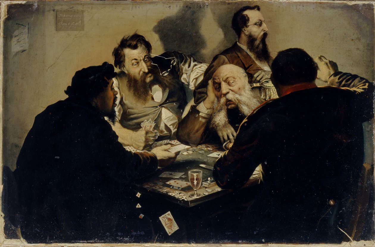 Cardsharpové, 70. léta 19. století od Ivan Alexandrovich Kalganov