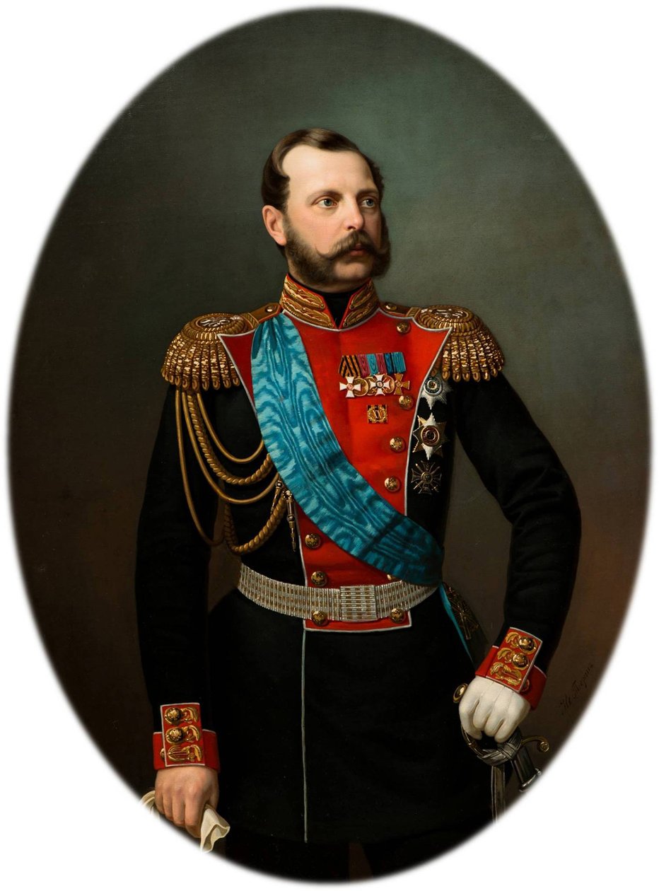 Portrét císaře Alexandra II. 1818-1881, 60. léta 19. století od Ivan Alexeevich Tyurin