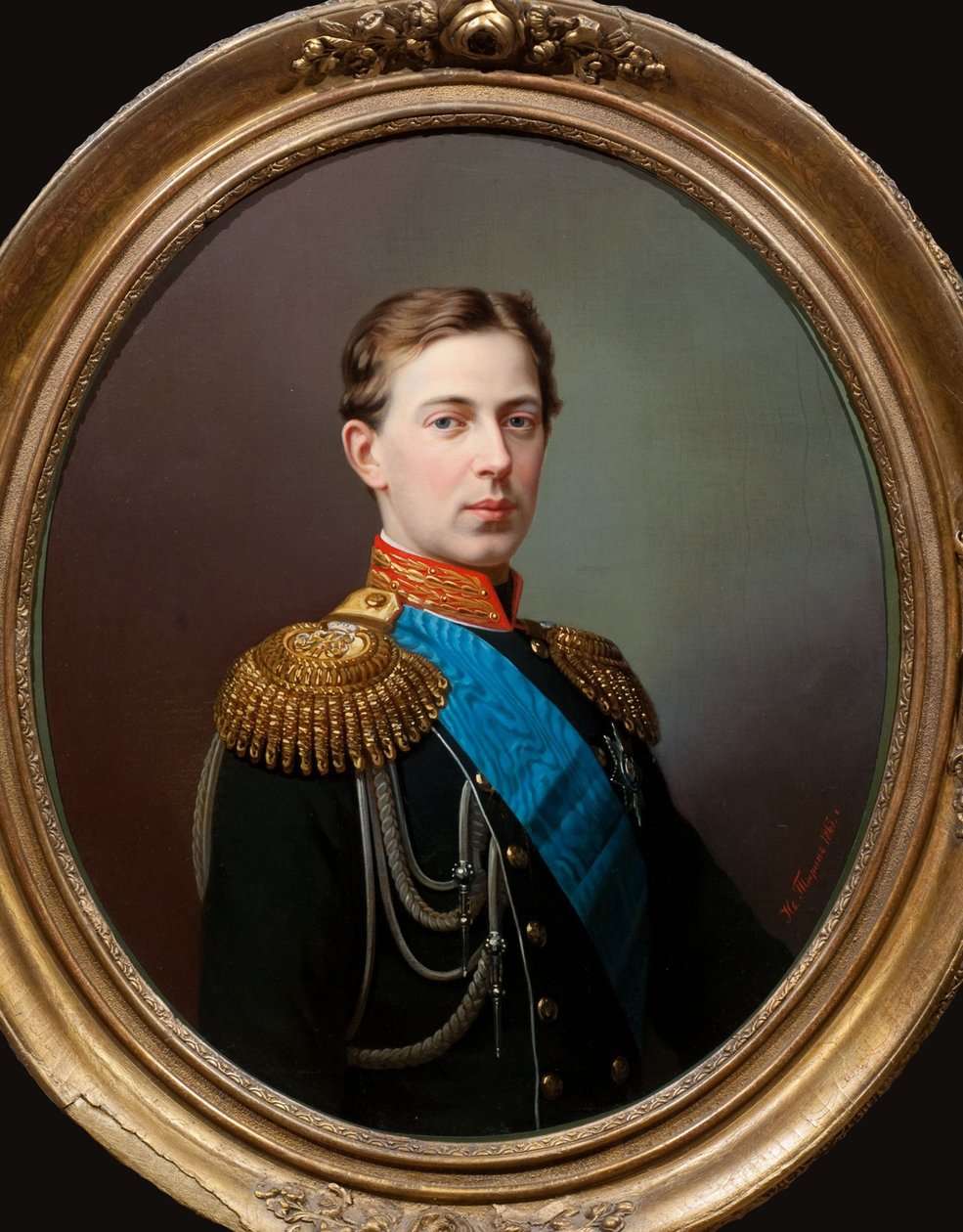 Portrét careviče Nicholase Alexandroviče z Ruska 1843-1865, 1865. od Ivan Alexeevich Tyurin