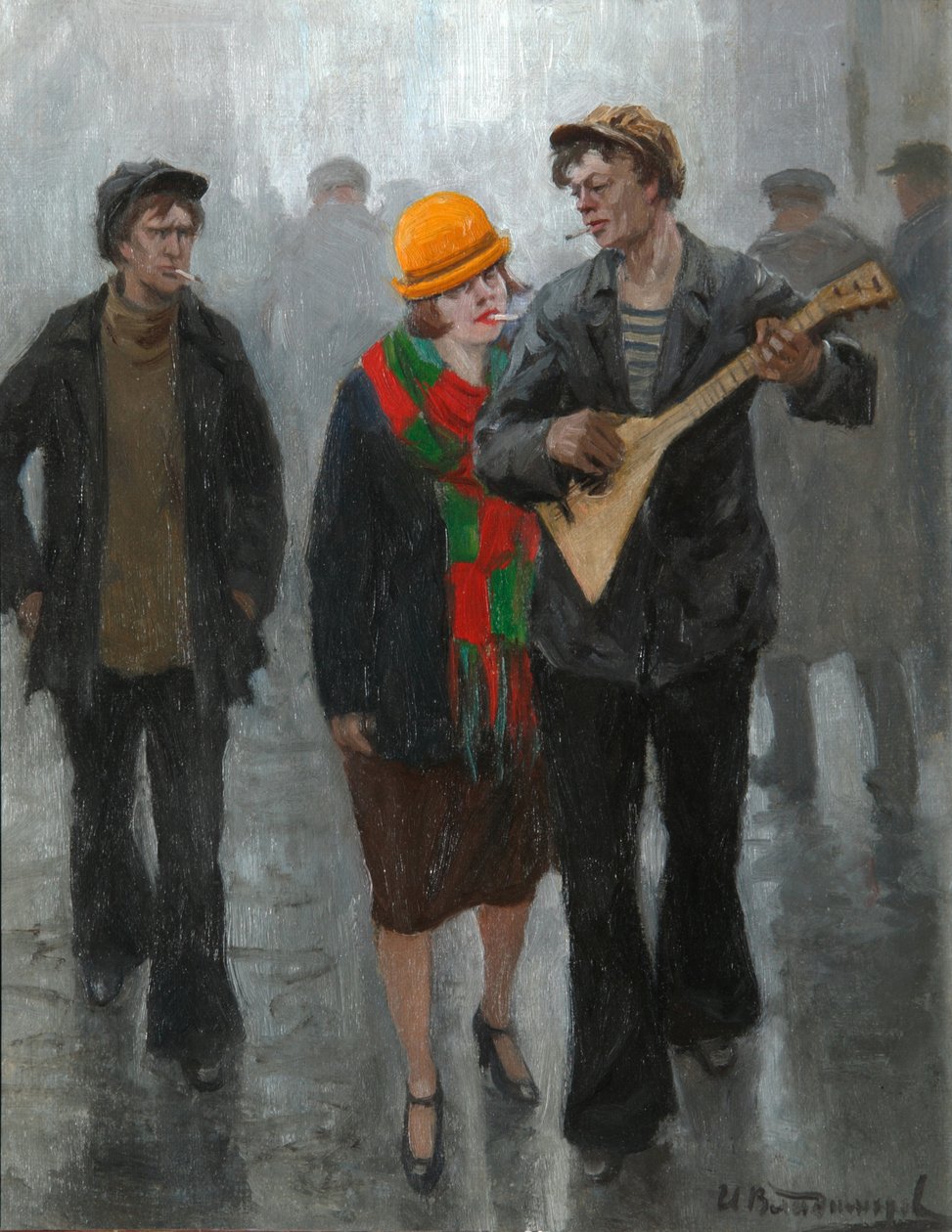 Mladý pár, 20. léta 20. století od Ivan Alexeyevich Vladimirov