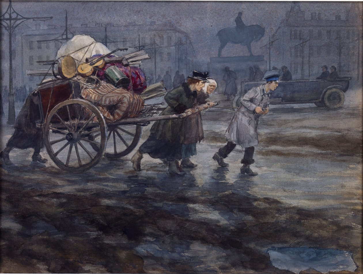 Pozůstatky bohatého domu od Vladimirova, Ivana Alexejeviče (1869-1947). Akvarel, kvaš na papíře od Ivan Alexeyevich Vladimirov