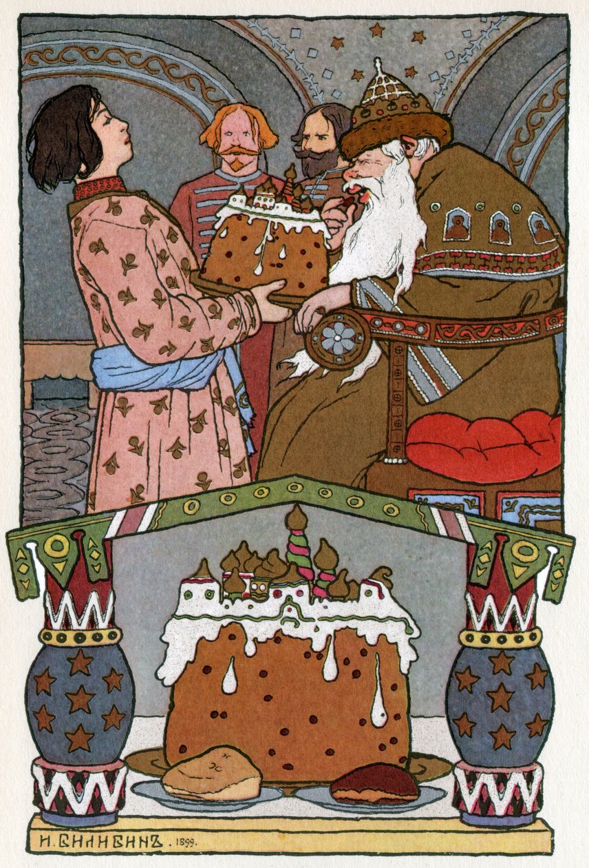 Princezna a žába, c.1899 (litografie) od Ivan Yakovlevich Bilibin