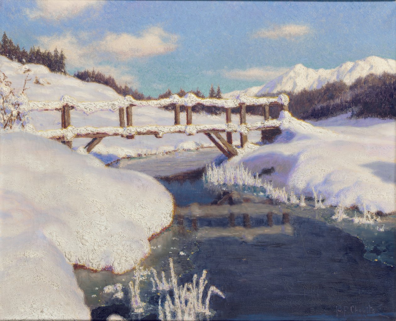 Slunce na sněhu, Švýcarsko od Ivan Fedorovich Choultse