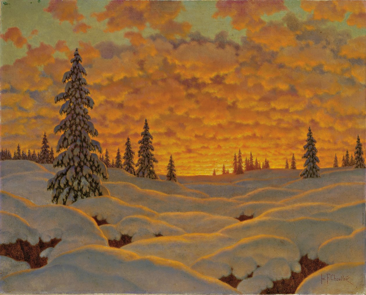 Západ slunce ve Finsku od Ivan Fedorovich Choultse