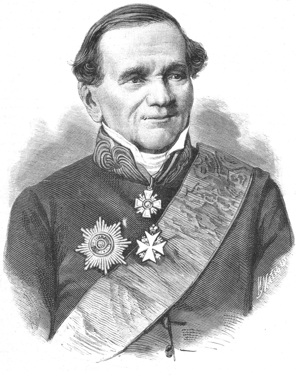 Fjodor Nikolajevič Glinka 1786-1880 od Ivan Ivanovich Matyushin