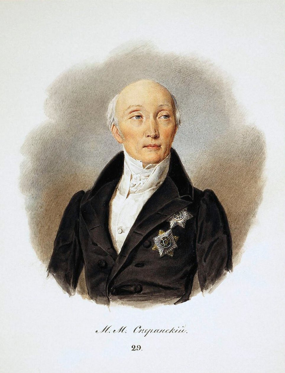 Portrét státního tajemníka a reformátorů hraběte Michaila Speranského, 1772-1839, 1839. od Ivan Ivanovich Reimers