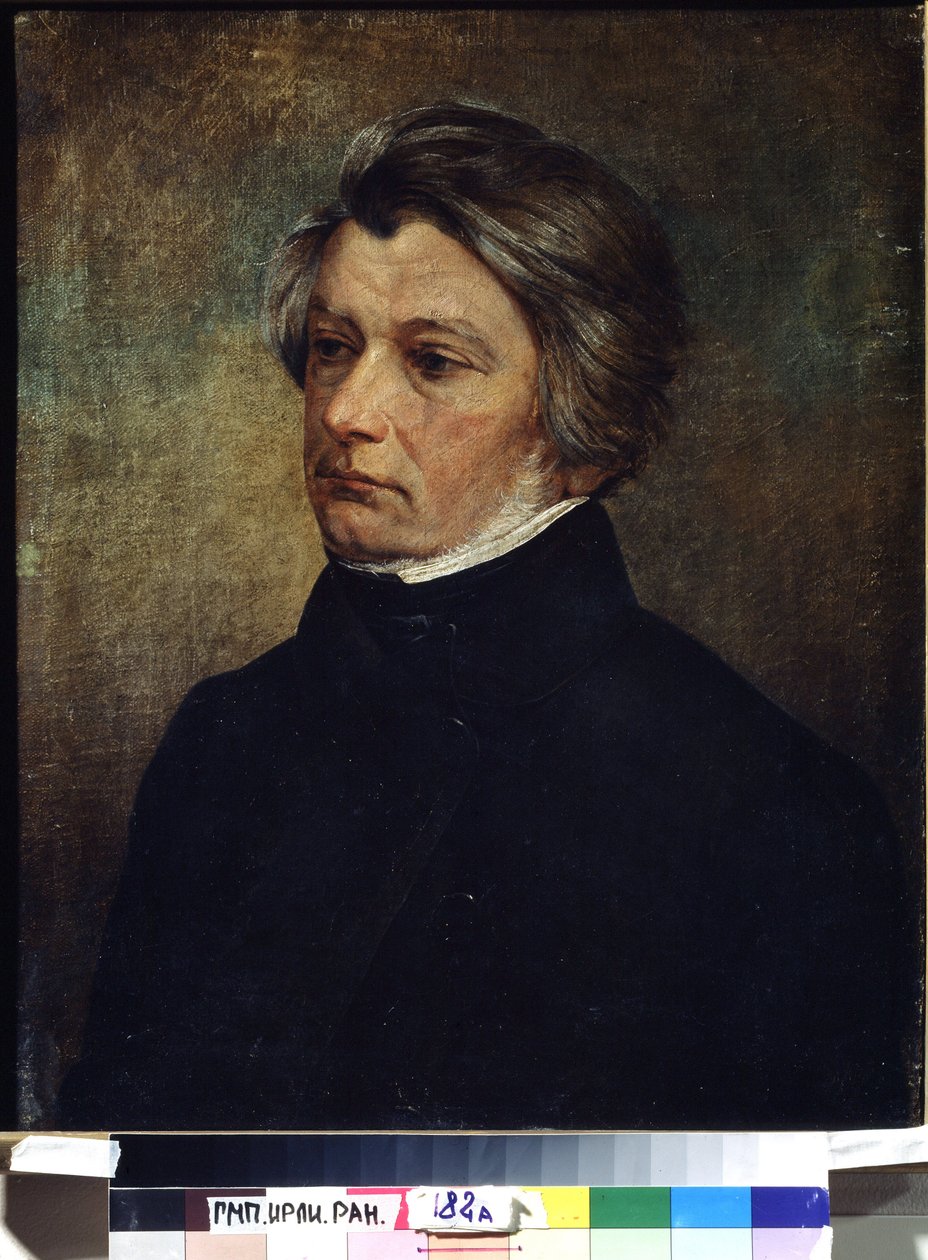 ""Portrait du poete Adam Mickiewicz (1798-1855)"" Peinture de Ivan Khrutsky (Khroutsky ou Khroutski) (1810-1885) 1850 v okolí Ruského státního archivu literatury a umění, Moskva od Ivan Khrutsky