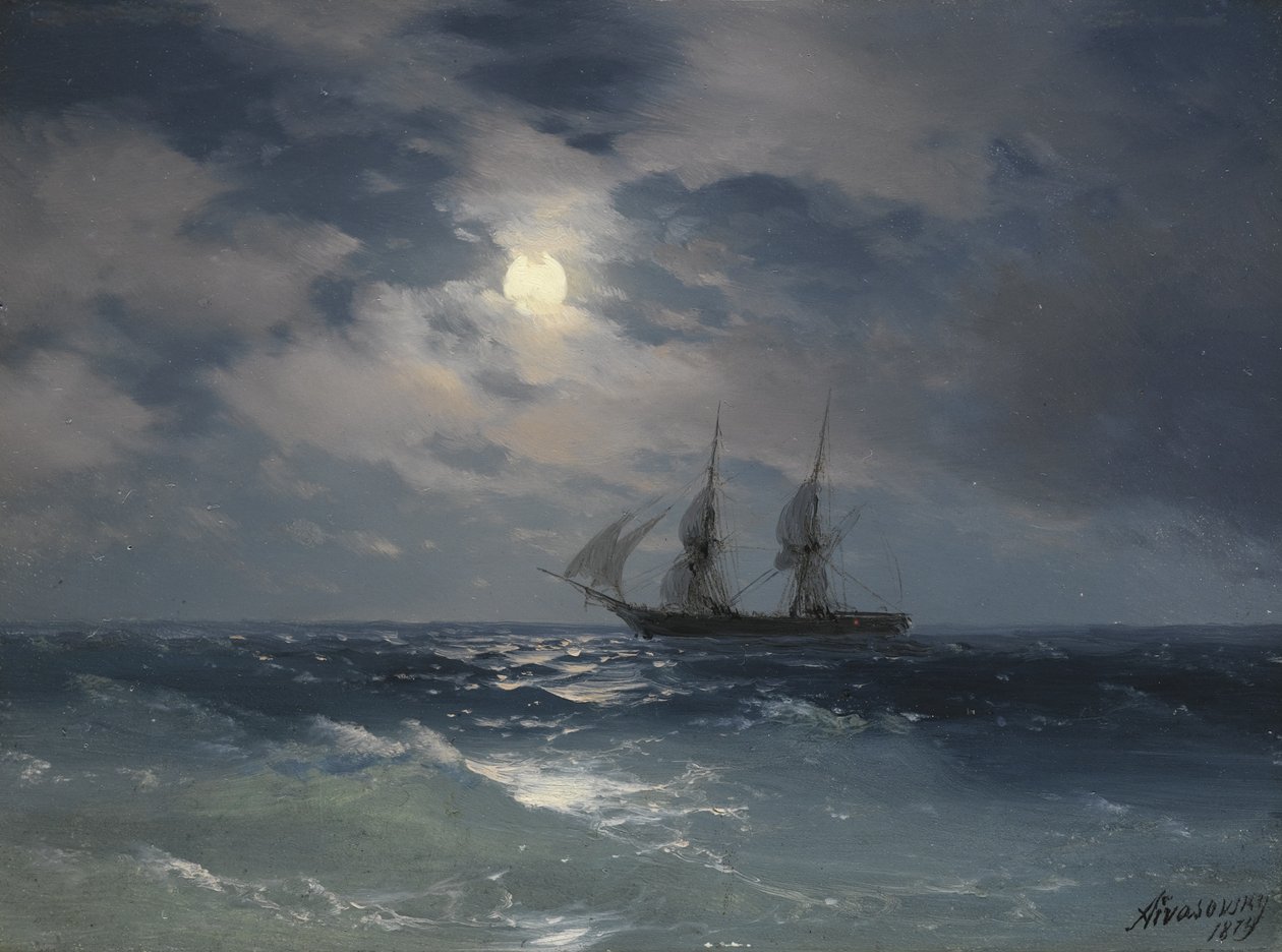 Brig Mercury od Ivan Konstantinovich Aivazovsky