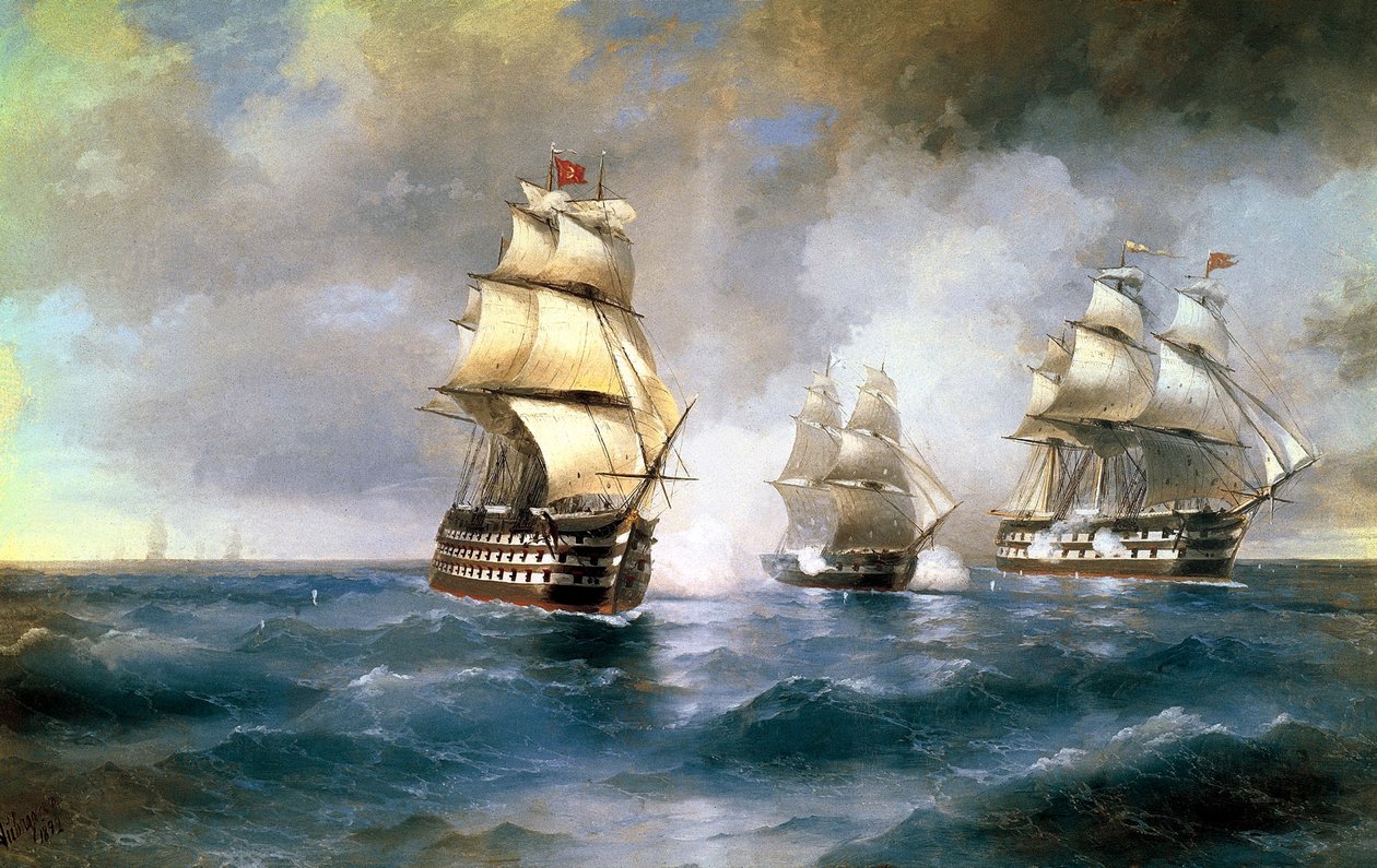 Brig Mercury napaden dvěma tureckými loděmi 14. května 1829