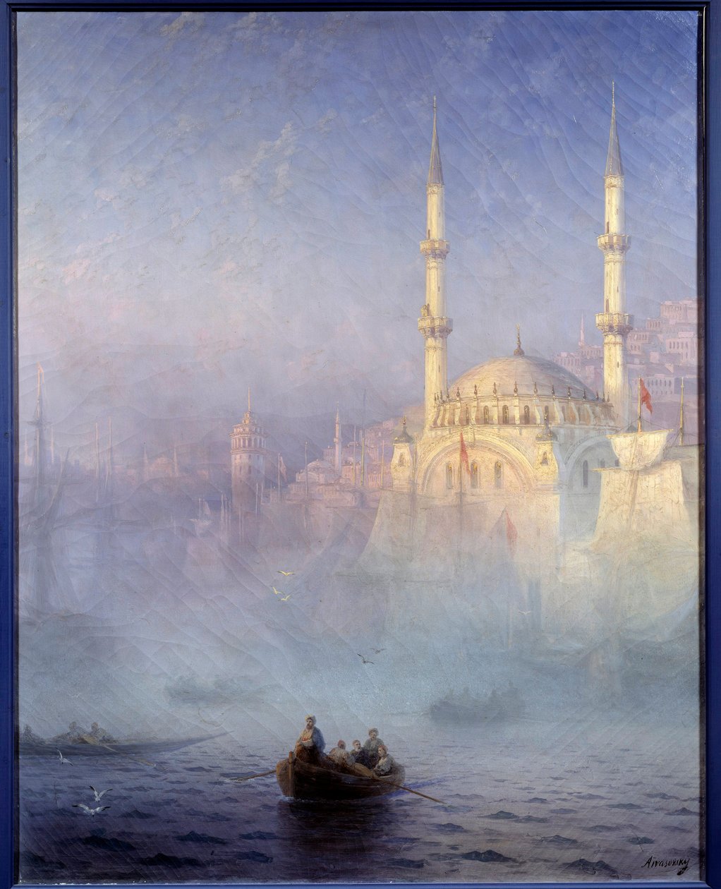 Konstantinopol, mešita Tophane (Mesquee Nusretiye) Obraz od Ivana Constantinoviče Aivazowského (Aivazovskij 1817-1900) 1884 Ne. 1,15 x 0,9 m Brest, Muzeum výtvarných umění - Konstantinopol, mešita Tophane (Nusretiye Mosque). Obraz Ivan Konstan od Ivan Konstantinovich Aivazovsky