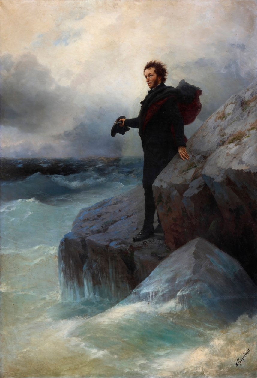 Sbohem, volný živle, ó moře! Alexander Puškin u Černého moře, 1877. od Ivan Konstantinovich Aivazovsky
