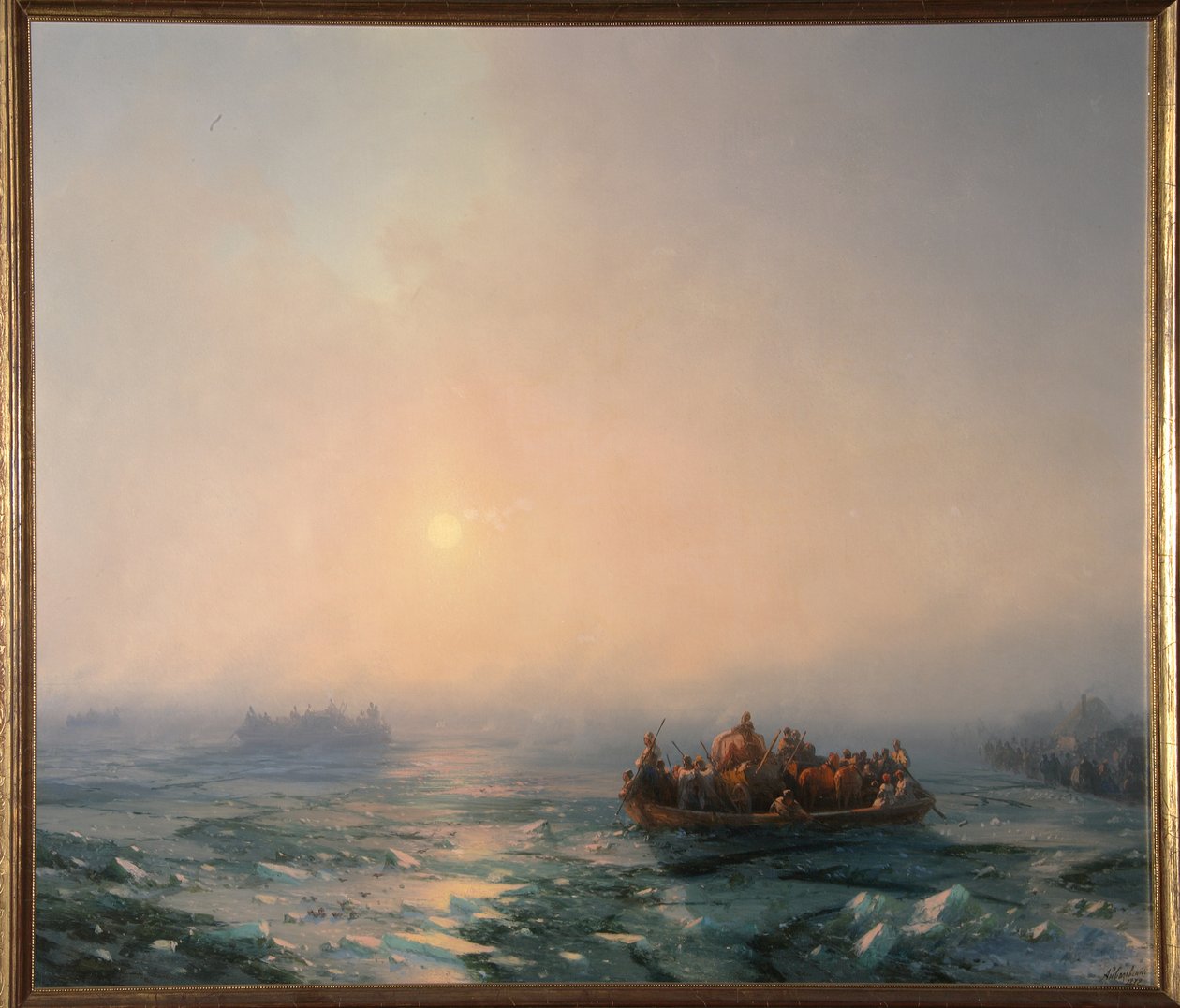 Unášení ledu na řece Dněpr, 1872 od Ivan Konstantinovich Aivazovsky