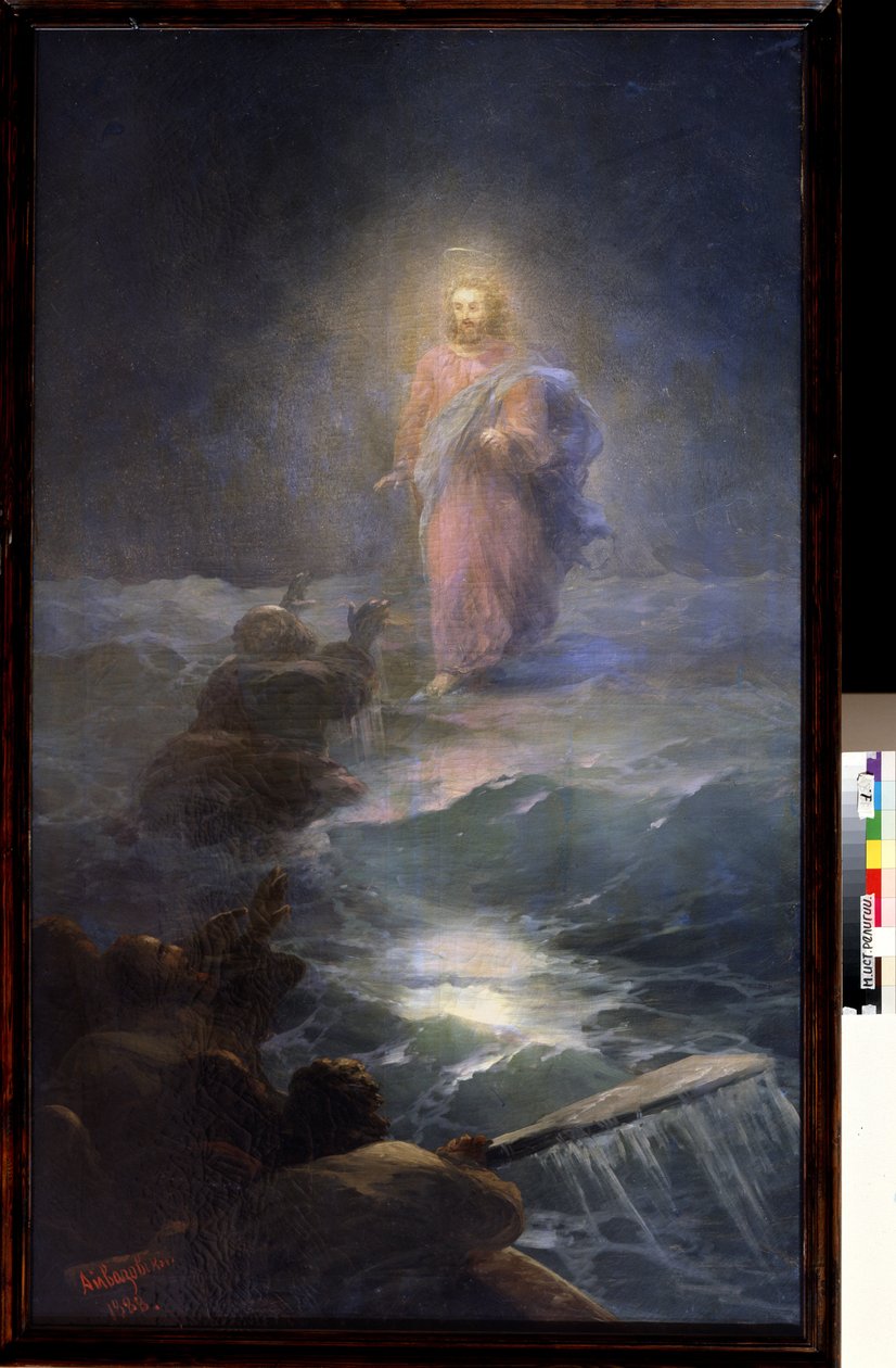Ježíš chodí po vodách (Ježíš chodí po vodě). Obraz Ivana Konstantinoviče Ajvazovského (1817-1900). Olej na plátně od Ivan Konstantinovich Aivazovsky