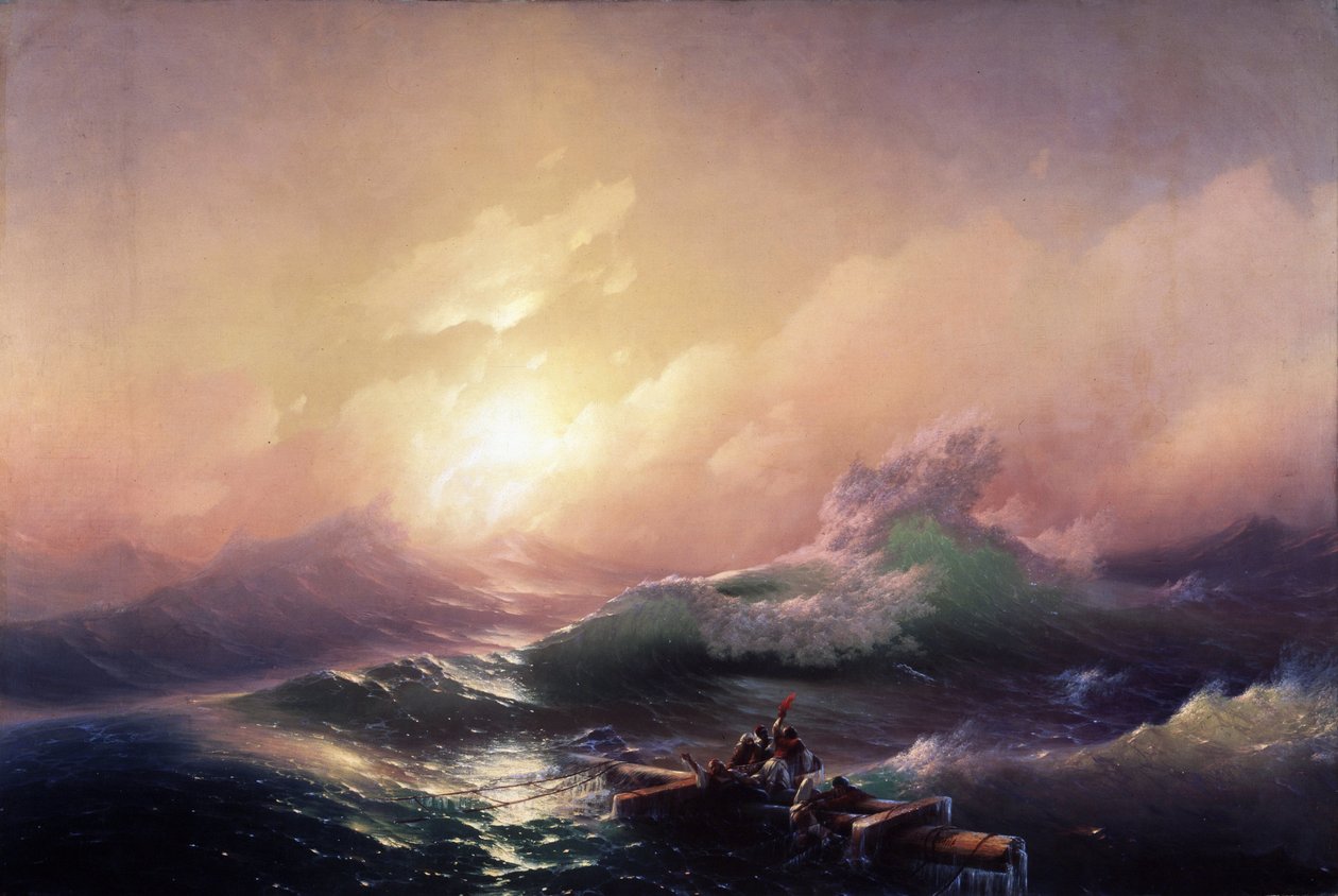 La neuvieme vague (Devátá vlna). Peinture de Ivan Konstantinovič Aivazosky (Ivan Konstantinovič Aivazovski od Ivan Konstantinovich Aivazovsky