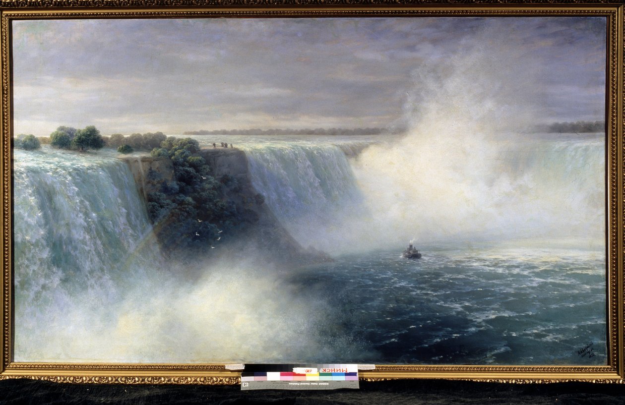 ""Niagarské vodopády"" Malba Ivana Ajvazovského (1817-1900) 1892 Národní muzeum umění Běloruské republiky, Minsk od Ivan Konstantinovich Aivazovsky