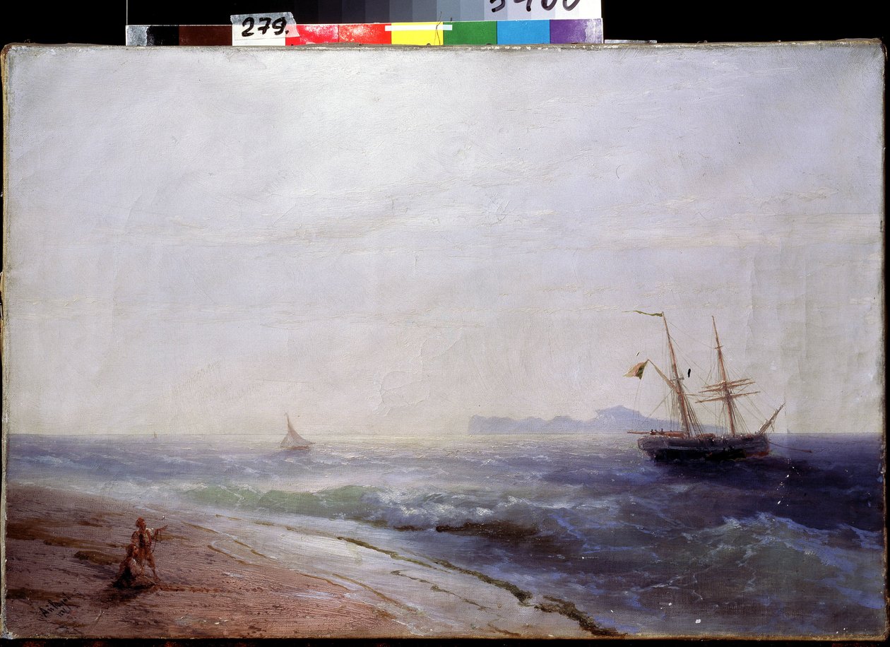 Líle de Tzapri (Itálie) (Tzapri Island). Peinture de Ivan Konstantinovič Aivazosky (Ivan Konstantinovič Aivazovsky od Ivan Konstantinovich Aivazovsky