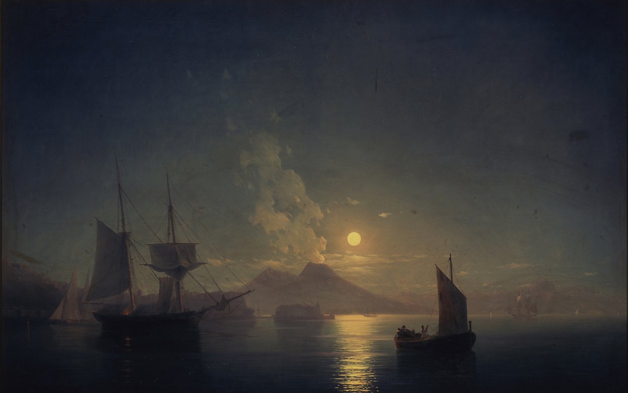 Neapol v noci, 1850 od Ivan Konstantinovich Aivazovsky