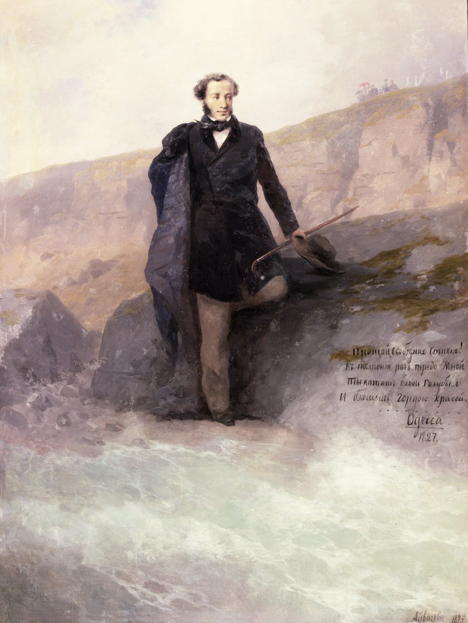 Puškin (1799-1837) na pobřeží Černého moře, 1897 od Ivan Konstantinovich Aivazovsky
