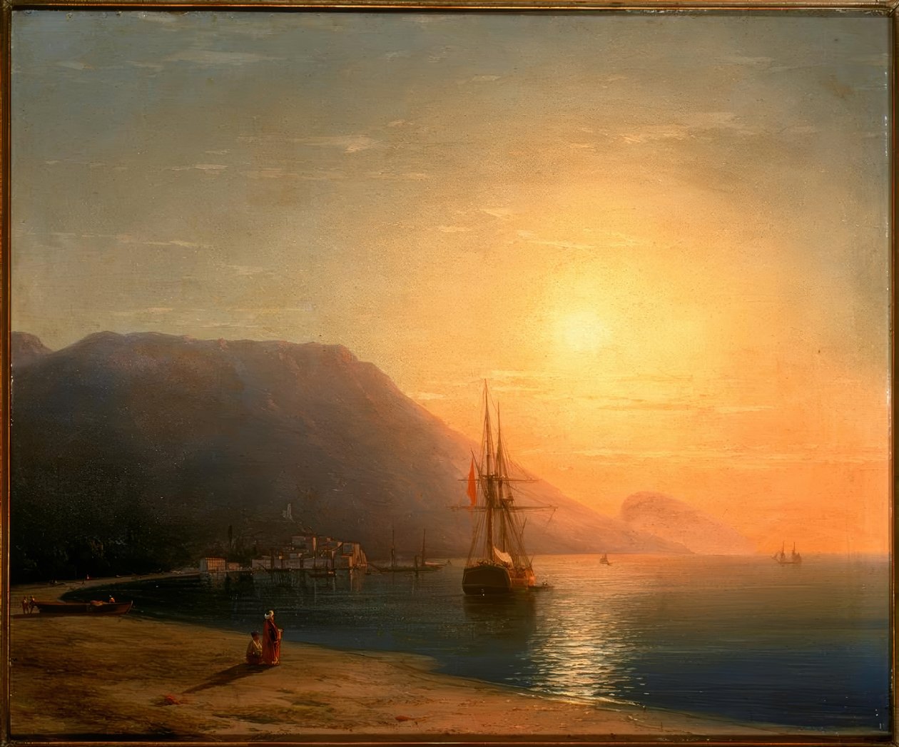 Západ slunce u Ajudag na krymském pobřeží od Ivan Konstantinovich Aivazovsky