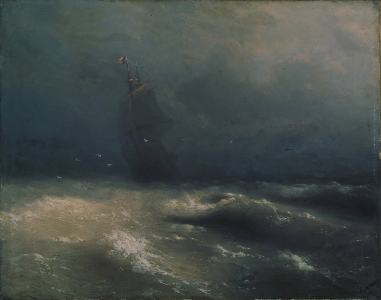 Bouře na pobřeží u Nice, 1885 od Ivan Konstantinovich Aivazovsky